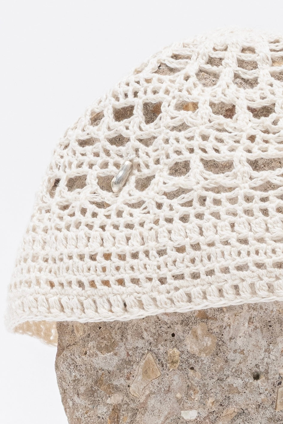 Pearl White Merino Crochet Hat