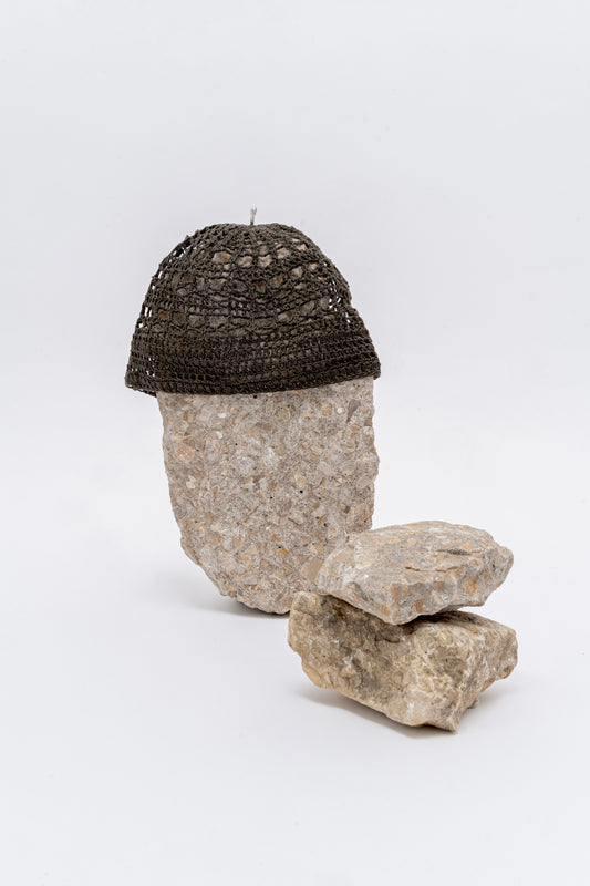 Dark Umber Linen Crochet Hat