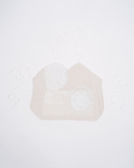 Pearl White Merino Crochet Top