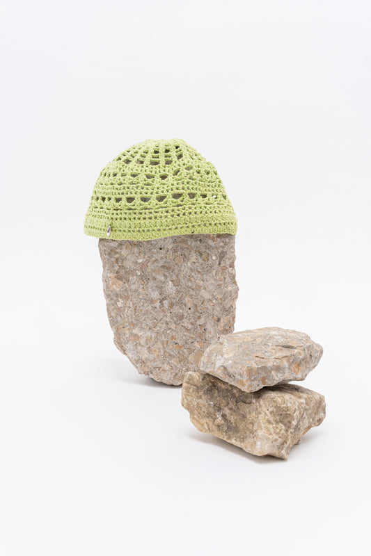 Mellow Chartreuse Silk Crochet Hat